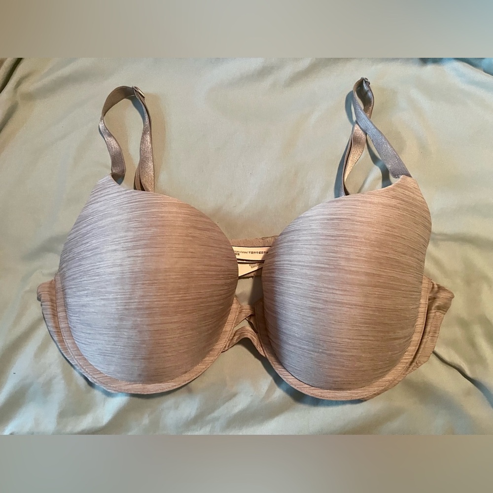Victoria's Secret Gray Striped Bra